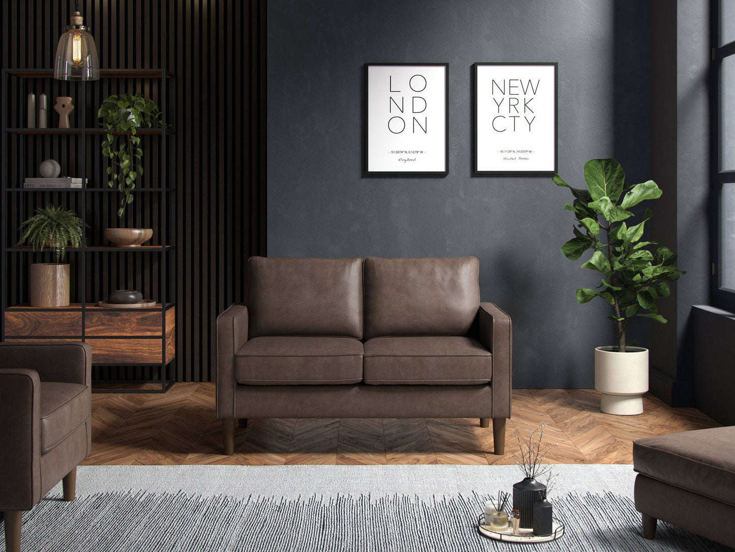 Model 46 - 2 Seater Sofa Faux Leather